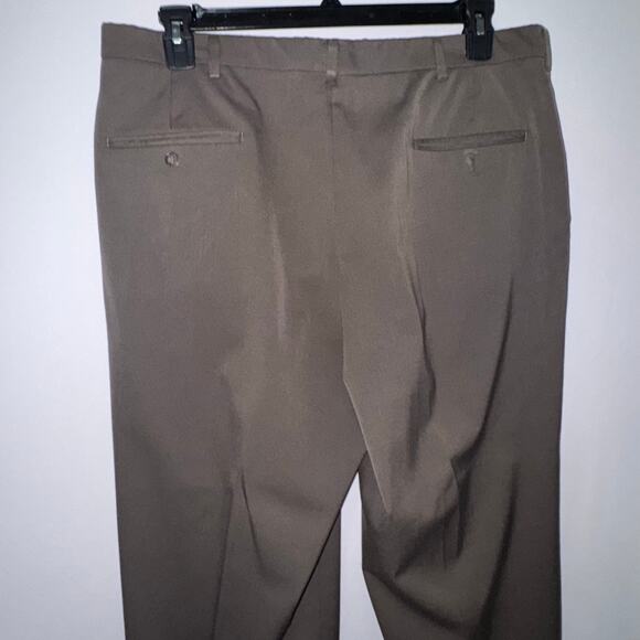 Haggar Pants Black Label Mens Straight Leg Premium Dress Pant Brown 38x30 Casual - Picture 4 of 8